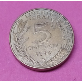 FRANCE PIEDFORT 5 CENTIMES...