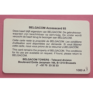 Belgique Belgacom Accescard 93