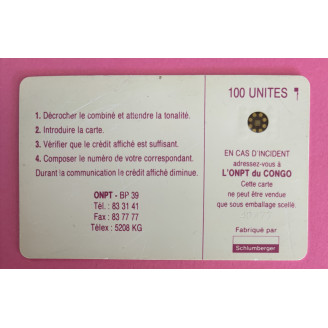 Congo 100 Unités ONPT Puce SC5