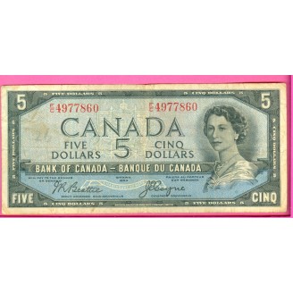 Canada P.77a 5 Dollar Etat...