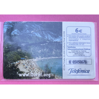 Espagne, Telecarte, 6 €...