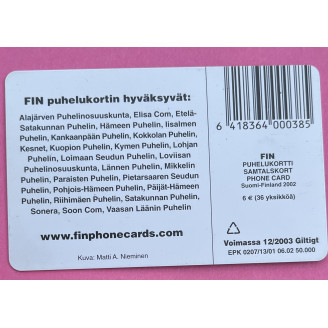 Finlande Télécarte 6€...