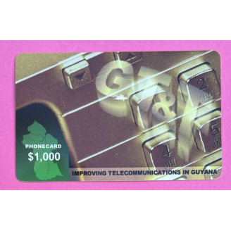 Guyana Telecartes  1000 $...