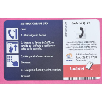 Guatemala telecarte 20Q