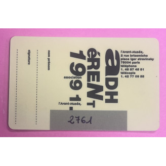 1991 CARTE ADHERENT N°2761...