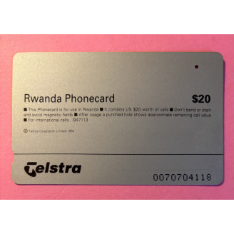 Rwanda télécarte 20$ carte...