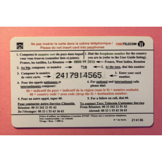 Réunion télécarte 200FF...