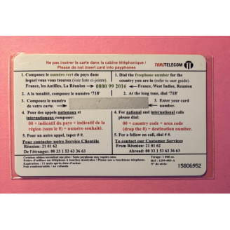 Réunion télécarte 100FF...