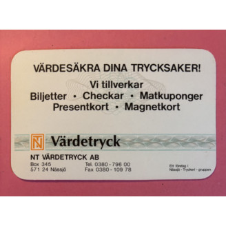 Suède télécarte 10 Kronor...