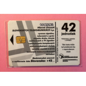 Slovaquie télécarte 42...