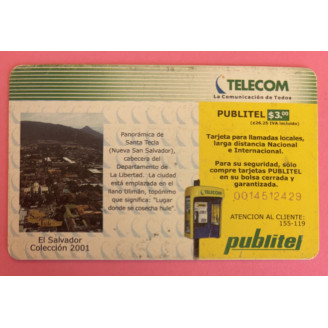 Salvador télécarte 3.00$...