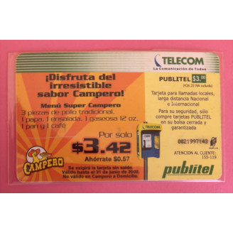 Salvador télécarte 3.00$...