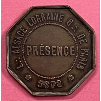 Jeton, maçonnique, présence...