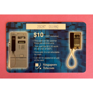 SINGAPOUR télécarte 10$ The...