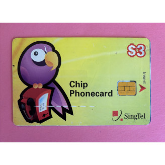 SINGAPOUR télécarte 3$...