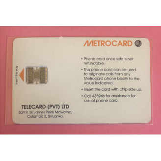 SRI LANKA télécarte Rs.100...
