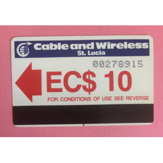 ST LUCIE  télécarte EC$ 10...