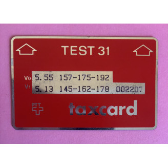 SUISSE télécarte  TEST 31...
