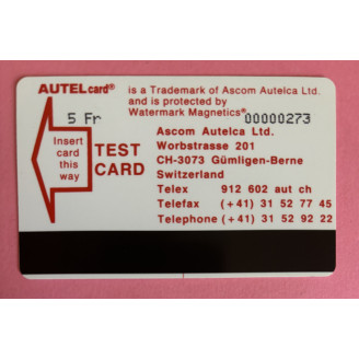SUISSE télécarte  5 Fr TEST...