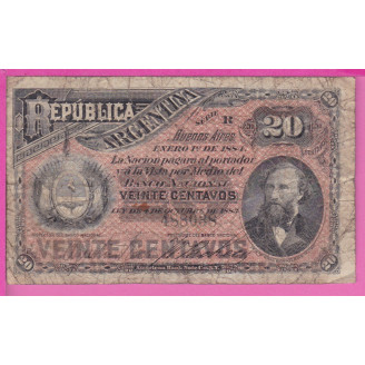 Argentine P.7a(2) Etat B 20...