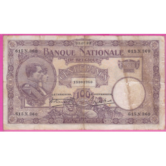 Belgique P.95(1) Etat TB-...