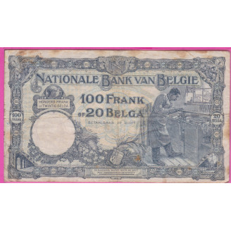 Belgique P.102 Etat B 100...