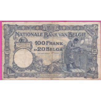 Belgique P.102 Etat TB 100...