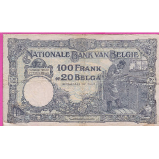 Belgique P.102 Etat TB 100...