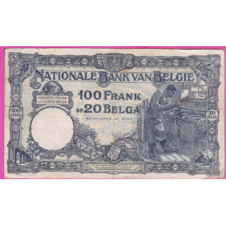Belgique P.102 Etat TB+ 100...