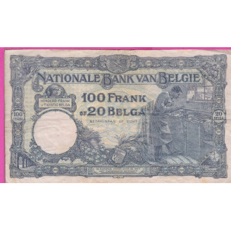 Belgique P.102 Etat TB+ 100...