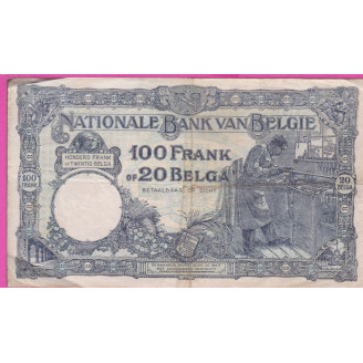 Belgique P.102 Etat TB+ 100...