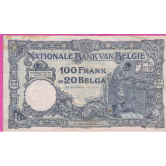 Belgique P.102 Etat TB+ 100...