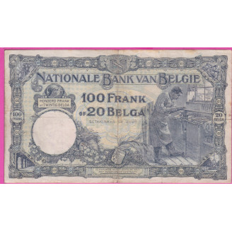 Belgique P.102 Etat TB+ 100...