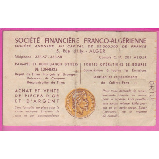 Algérie Ticket de Loterie...