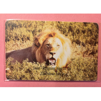 ZIMBABWE télécarte 50$ Lion...