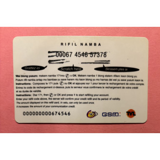 VANUATU télécarte 500 vt...