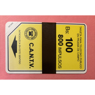 VENEZUELA télécarte Bs: 100...