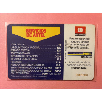 URUGUAY télécarte  5$ - 10...