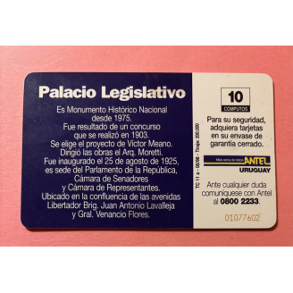 URUGUAY télécarte 10 Units...