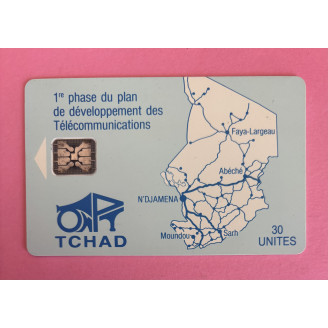 TCHAD télécarte 30 Units...