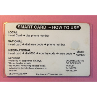 KENYA télécarte 500/- KPTC...