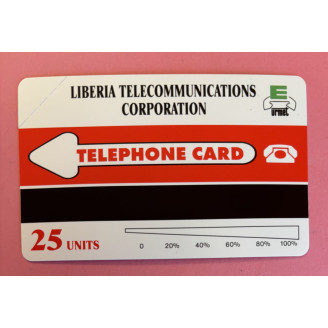 LIBERIA télécarte 25 Units...