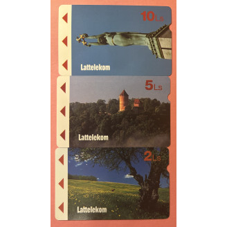 LETTONIE télécarte 2,5,10...
