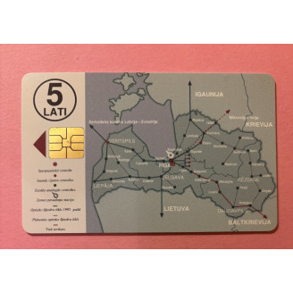 LETTONIE télécarte 5 LATI...