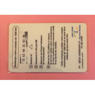 MAURITANIE télécarte 1500...