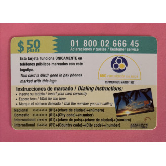 MEXIQUE télécarte $50 Pesos...
