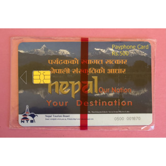 NÉPAL télécarte NSB Rs 500...