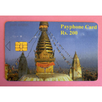 NÉPAL télécarte Rs 200 vide...