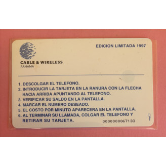 PANAMA télécarte $5.00 vide
