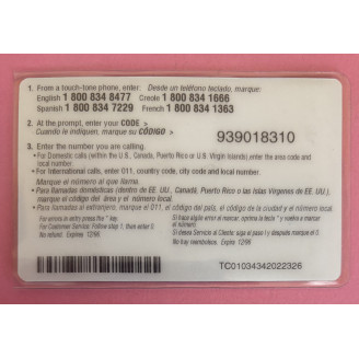 PORTO RICO télécarte $10...